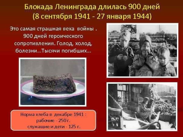 Хлеб блокадного Ленинграда 1941