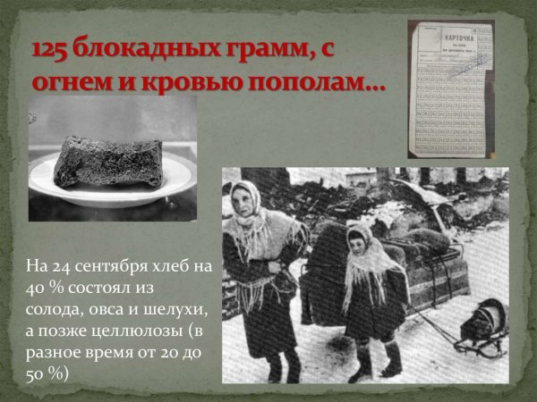 Блокада хлеб 125 грамм