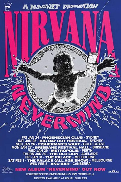 Группа Nirvana плакат