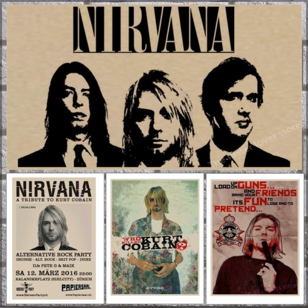 Плакат группы Нирвана