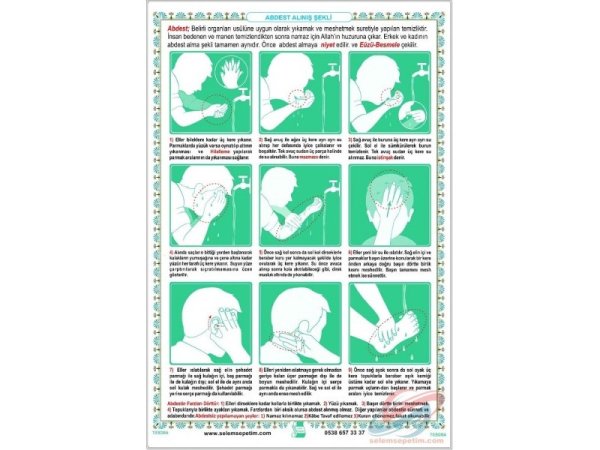 Плакат для обучения намазу