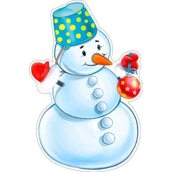 Врубной плакат Снеговик