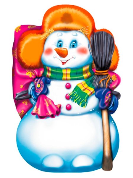 Плакат вырубка Снеговик