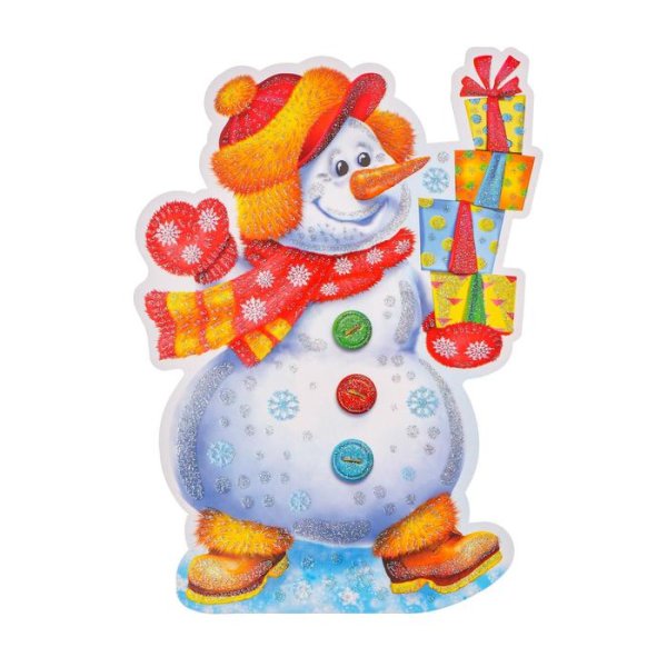 Врубной плакат Снеговик