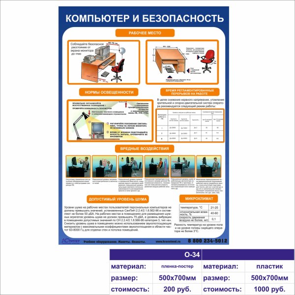 Плакат безопасность в офисе