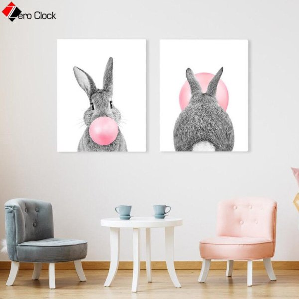 Наклейка заяц на стену