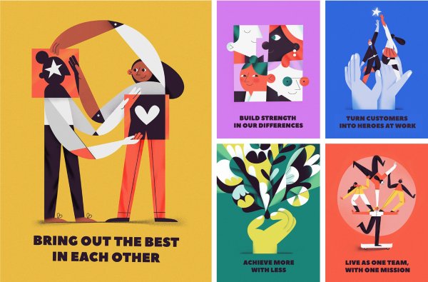 Современные графические плакаты