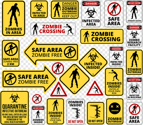 Плакат зомби апокалипсис