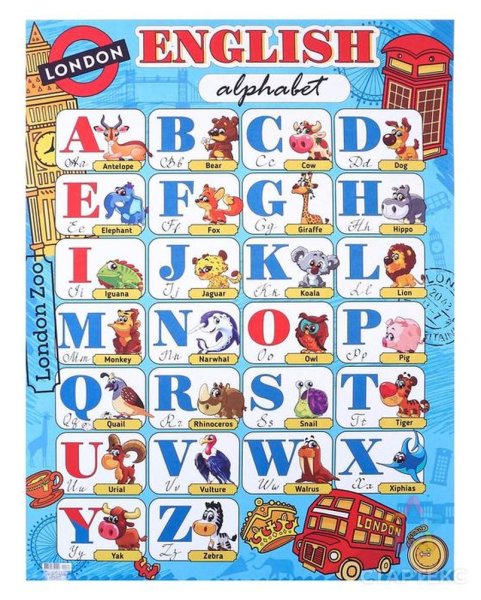 Плакат "английский алфавит"