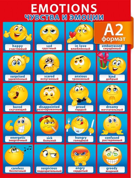 Плакат. Эмоции и чувства.