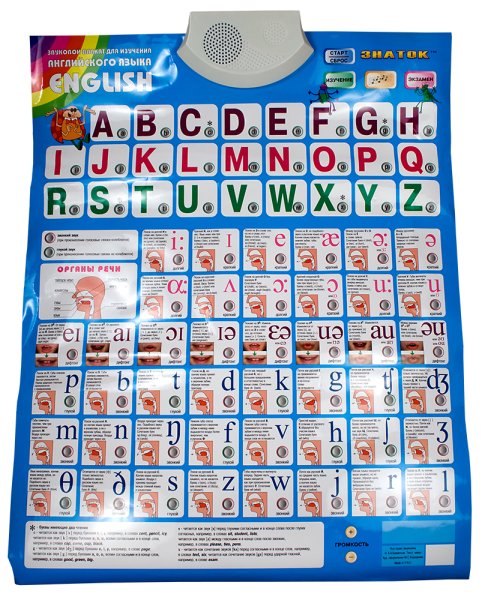 Электронный звуковой плакат 01-pl-en/70110 Знаток.English