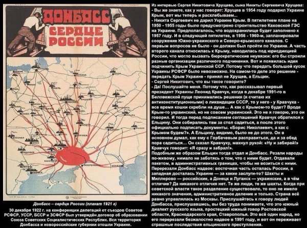 Донбасс сердце России плакат 1921 года