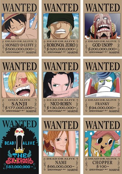 One piece награда Луффи