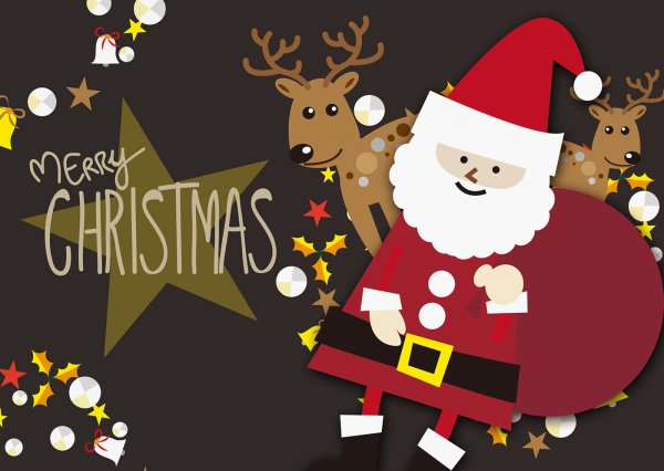 Новогодний плакат Merry Christmas