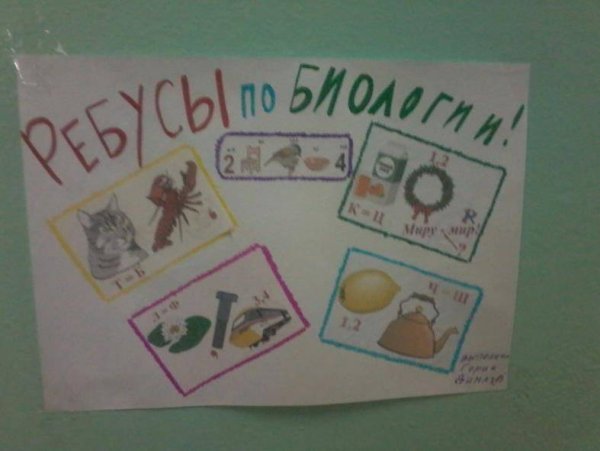 Плакат на неделю биологии