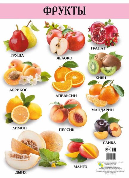 Названия фруктов для детей