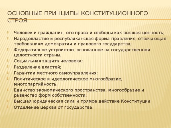 Основы конституционного строя презентация