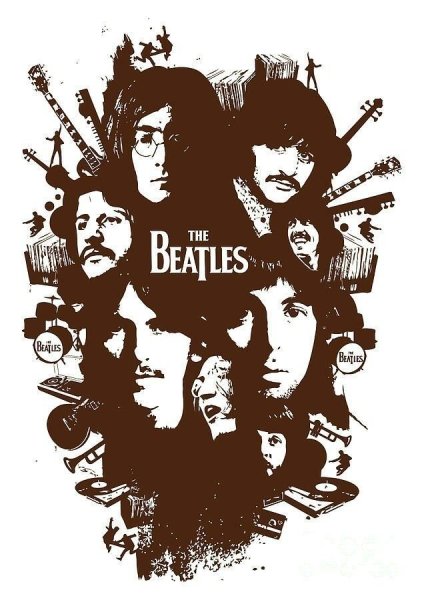 Плакат группы Beatles