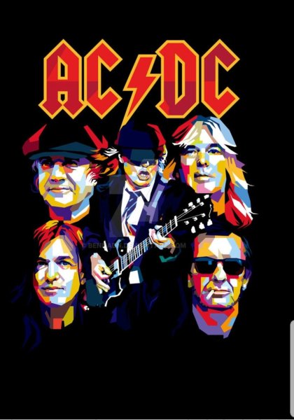 AC/DC группа плакат