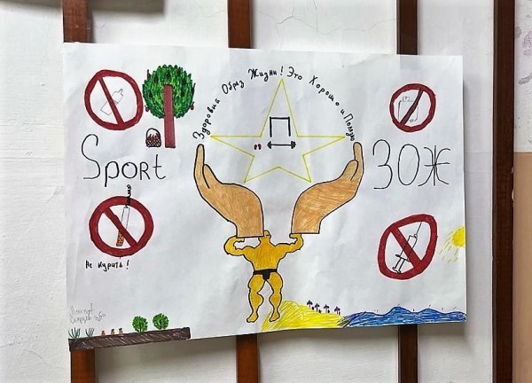 Плакат здоровый образ жизни