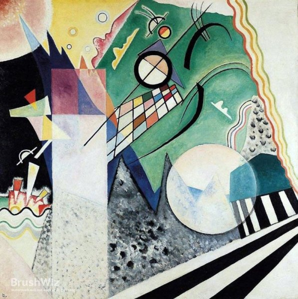 Василий Кандинский «зеленая композиция» 1923 год