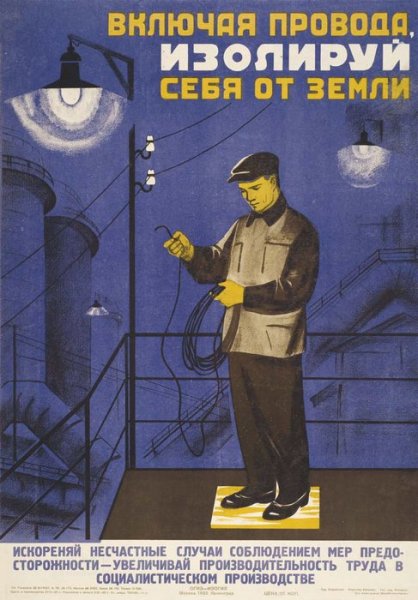 Советские плакаты про электричество