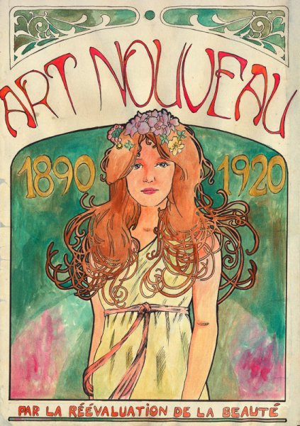 Плакат в стиле Модерн