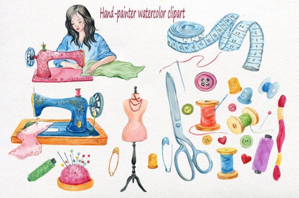 Наклейки для рукодельницы швеи