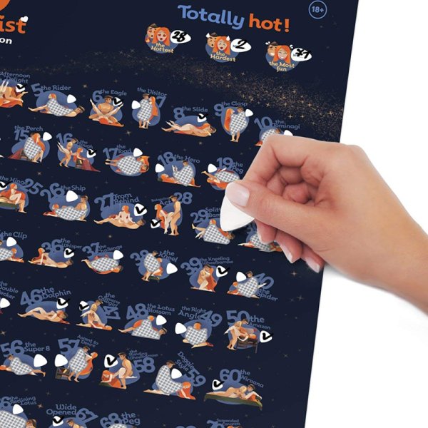 Постельный путеводитель открытый плакат с позами