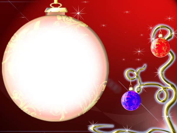 Фоторамка новогодние шары