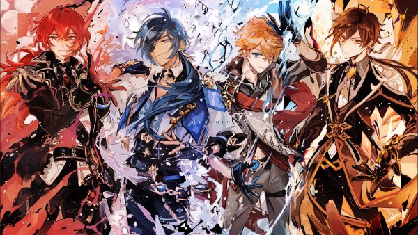 Тарталья и Дилюк Геншин