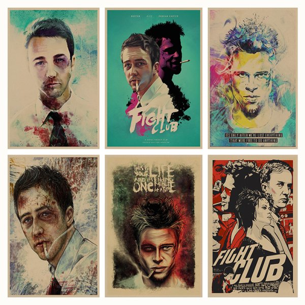 Постер ретро Бойцовский клуб