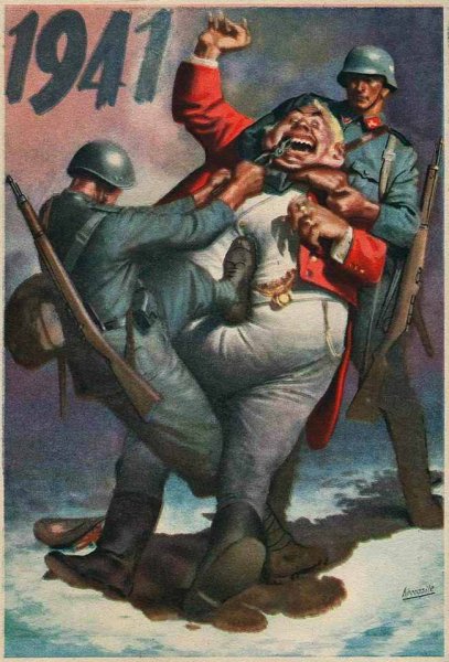 Агитационный плакат Германии второй мировой войны