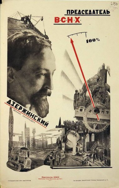 Плакат председатель ВСНХ Дзержинский