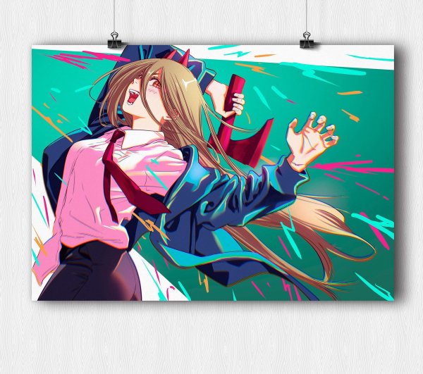 Человек бензопила плакат