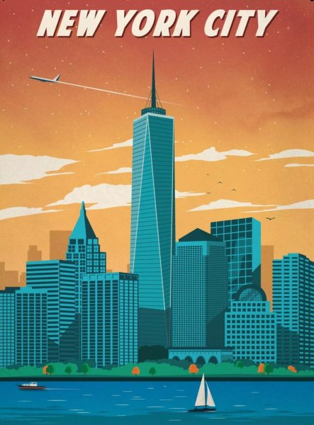 Тревел постеры New York