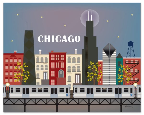 Live in Chicago illustration