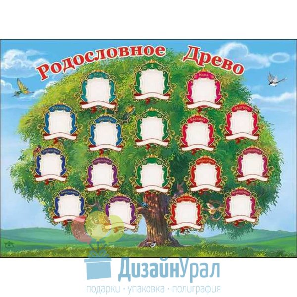 Плакат родословное дерево для детского сада