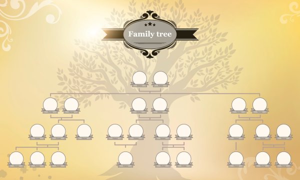 Макет генеалогического дерева для распечатки