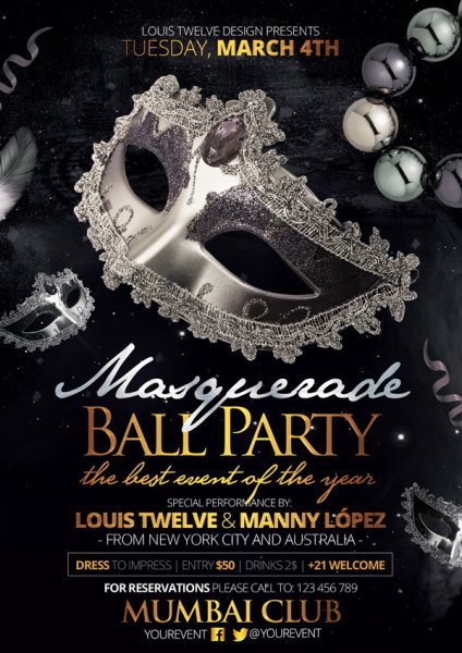 Бал маскарад афиша