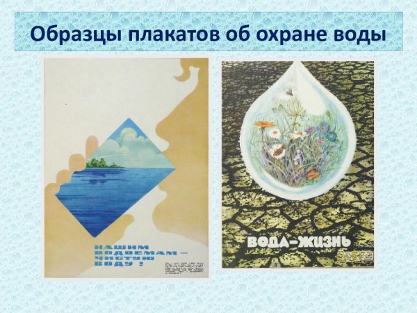 Плакат охрана воды