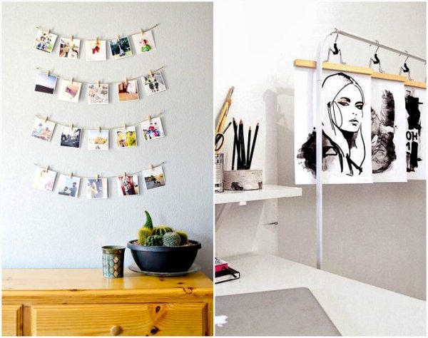 Повесить плакат на стену