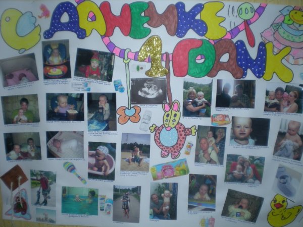 Плакат с фотографиями на день рождения