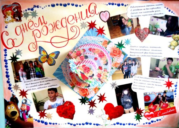 С днем рождения. Плакат