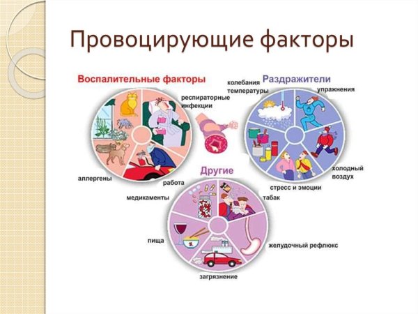 Факторы провоцирующие приступ бронхиальной астмы