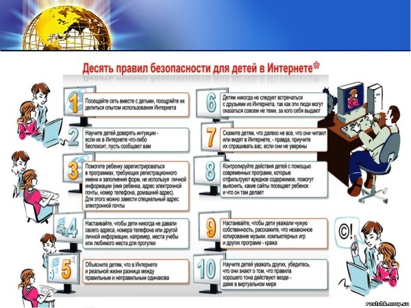 Правила безопасного поведения в интернете для детей памятка