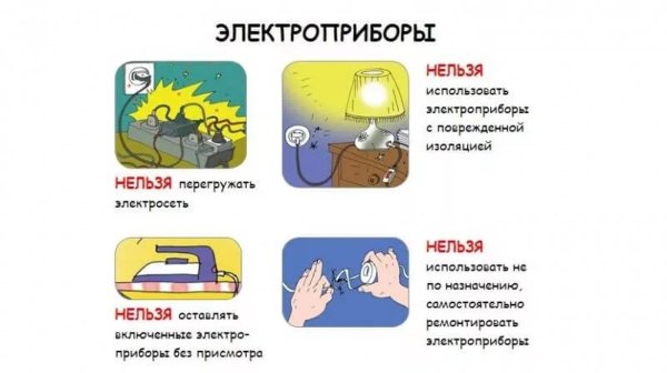 Правила безопасности использования электрических приборов детьми