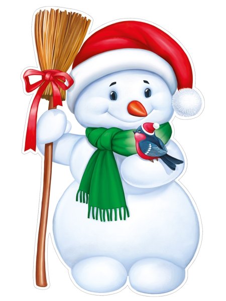 Снеговик с метлой