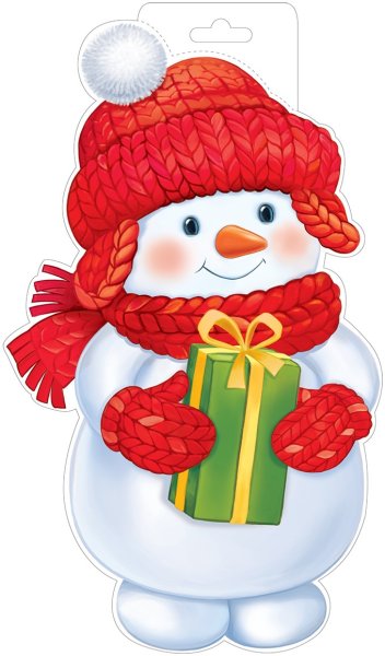 Врубной плакат Снеговик