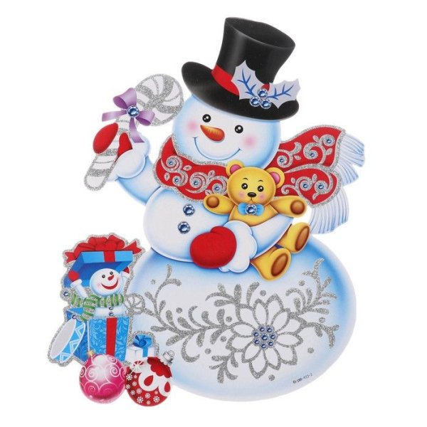 Новогодние плакаты Снеговики